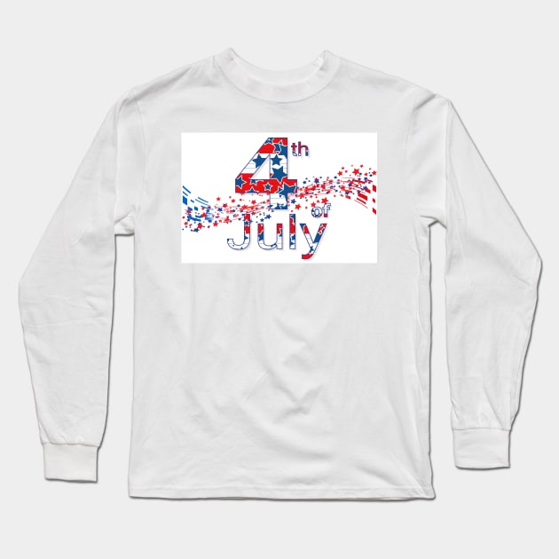 4th July card Long Sleeve T-Shirt by creativityrunsfree